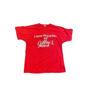 Vintage Rare I Got Bucked At Gilley's Shirt Tee Bull Texas Pasadena